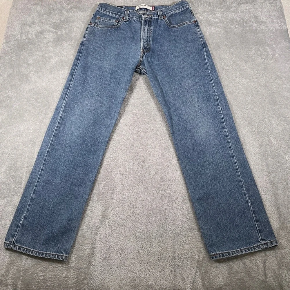 Y2K Levi's 505 Regular Fit Jeans Mens 34x32 Blue‎ Medium Wash Denim